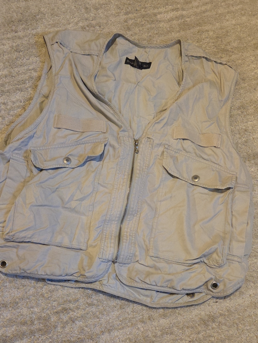 Banana Republic Light Beige Shirt Jacket with Logo Tag